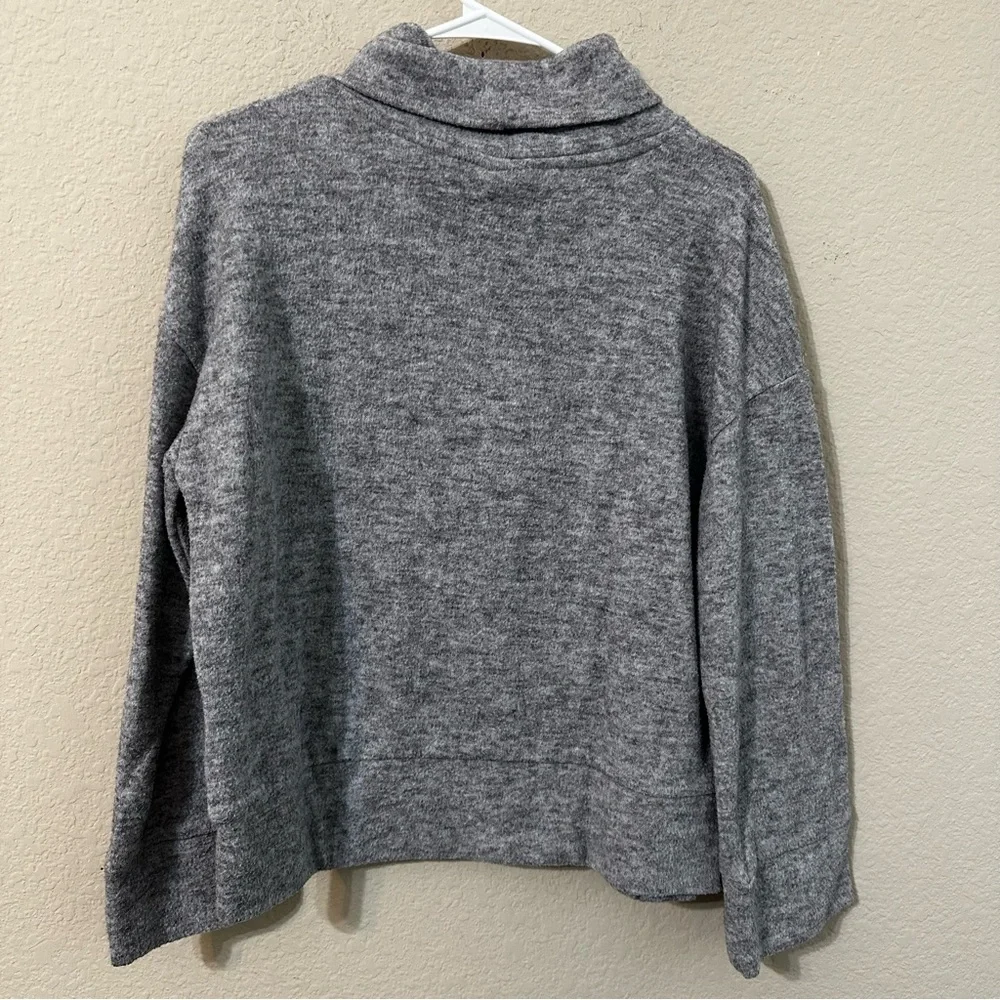 A New Day Gray Turtleneck Sweatshirt Sweater Long Sleeve Space Dyed Cozy Warm